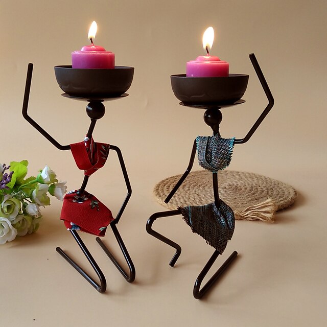  Modern Contemporary Iron Candle Holders Candelabra / Candlestick 1pc, Candle / Candle Holder