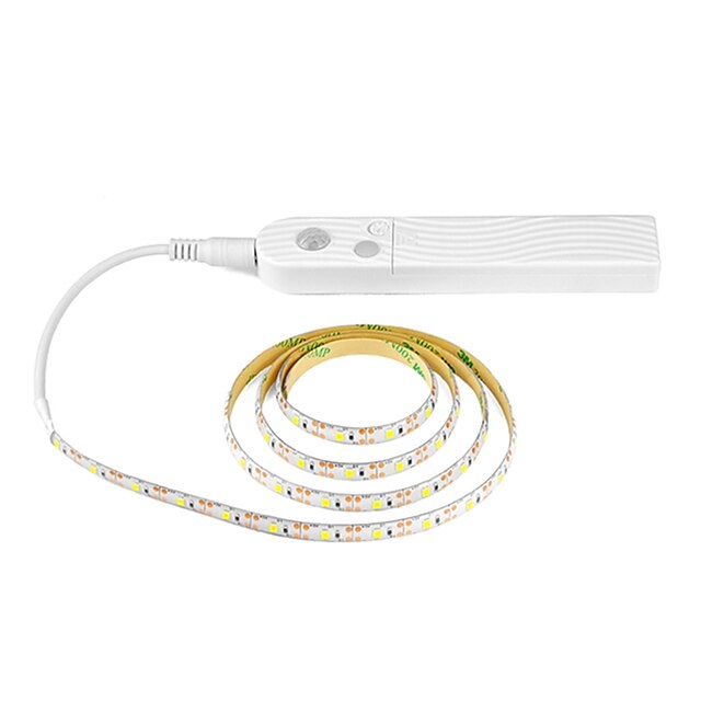  1m Faixas de Luzes LED Flexíveis 60 LEDs 2835 SMD 8mm 1pç Branco Quente Branco Frio Impermeável Decorativa Auto-Adesivo 5 V