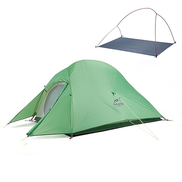  Naturvandring 2 personer Telt Udendørs Vandtæt UV Solbeskyttelse Hold Varm Dobbelt Lagdelt camping telt til Fiskeri Strand Camping