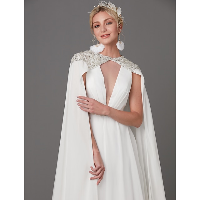 Sleeveless Capes Chiffon Wedding / Party / Evening Women's Wrap With ...