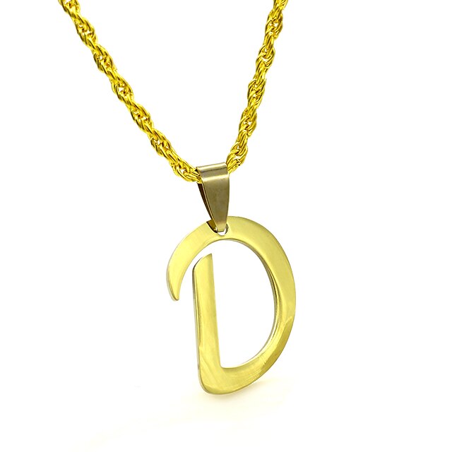  Men's Women's Silver Pendant Necklace Charm Necklace X Alphabet Shape Simple Stainless Steel Gold Silver 50 cm Necklace Jewelry 1pc For Daily