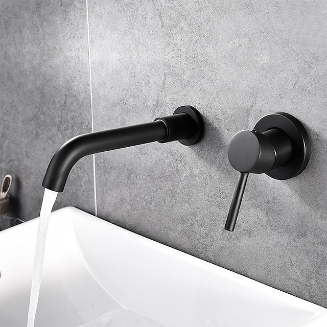  Bathroom Sink Faucet - FaucetSet Painted Finishes Widespread Single Handle Two HolesBath Taps