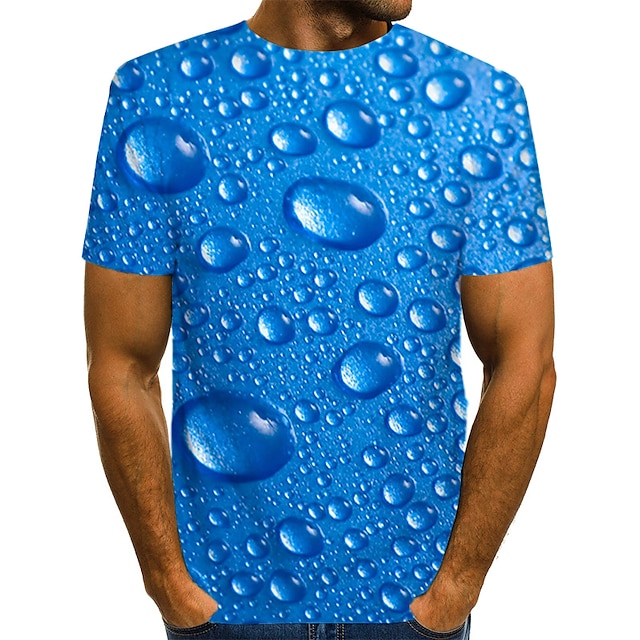  Camiseta de hombre cuello redondo manga corta verde azul púrpura casual estampado diario tops streetwear camisetas gráficas exageradas de verano