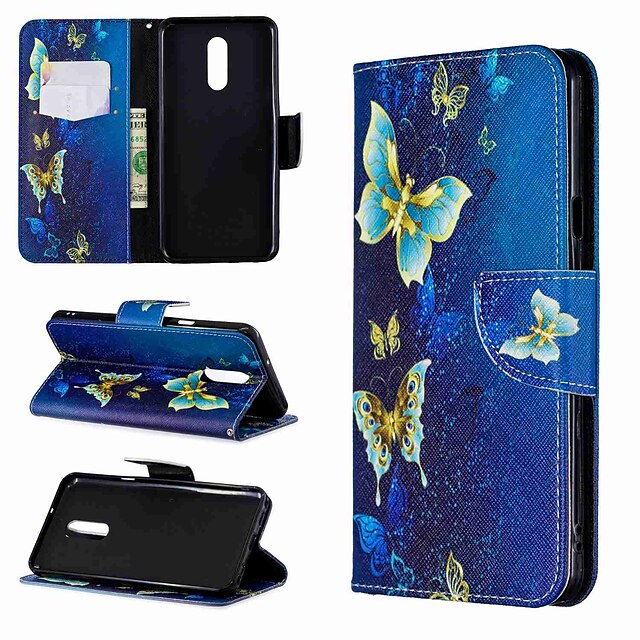  Case For LG LG Stylo 4 / LG Stylo 5 / LG K10 2018 Wallet / Shockproof / with Stand Full Body Cases Butterfly Hard PU Leather