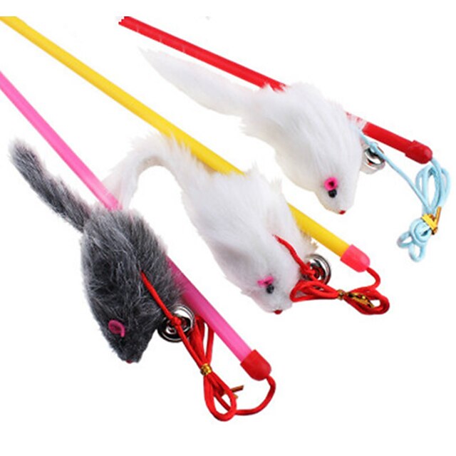  Teaser Feather Toy Cat Toy Mouse Textile Gift Pet Toy Pet Play