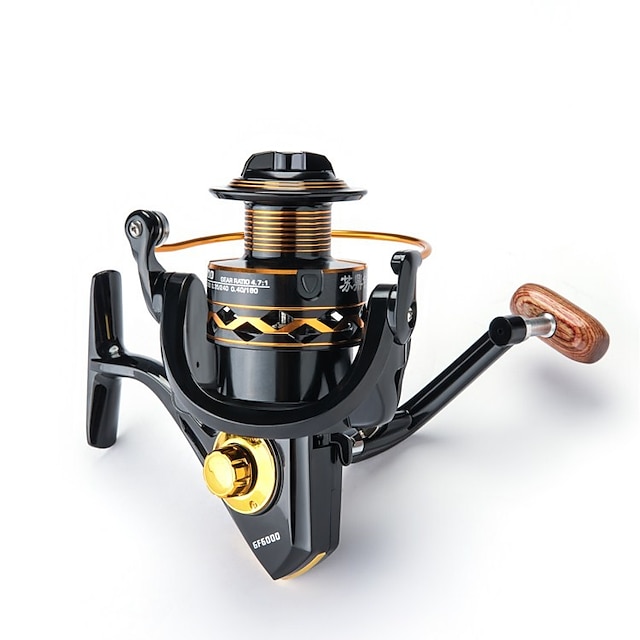  Moulinet pour pêche Moulinet spinnerbait 5.5:1 Braquet+13 Roulements à billes Droitier / Gaucher / Orientation à la main Echangeable Pêche en mer / Pêche d'appât / Pêche sur glace - BSLGH2000