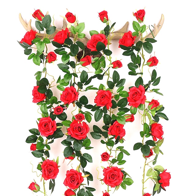 Home & Garden Home Decor | 220cm/86 Artificial Flower Plastic Wedding Vine Wall Flower Vine 1 Bouquet - IX98532