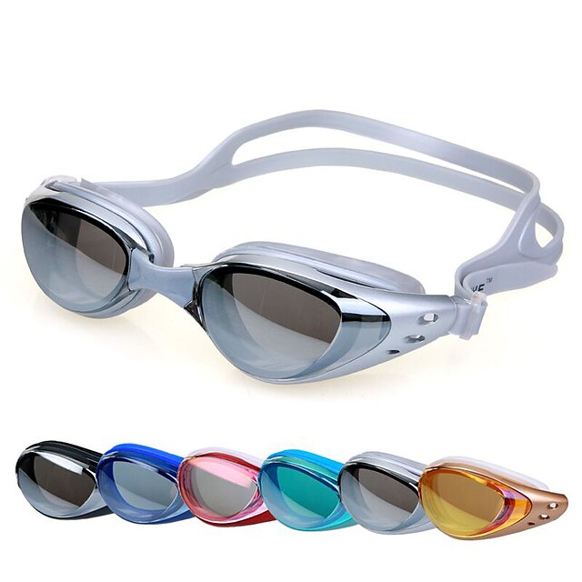  Goggles Πισίνα γυαλιά περίπτωση Εκπαίδευση Προστασία UV Επιμεταλλωμένο Όχι διαρροή Βολικό Για Ενηλίκων Silica Gel Polycarbonate PC Others Διαφανές