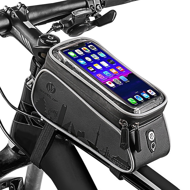  Wheel up Bolso del teléfono celular 6 pulgada Impermeable Ciclismo para Ciclismo Gris Oscuro Bicicleta de Montaña Bicicleta de Pista Ejercicio al Aire Libre