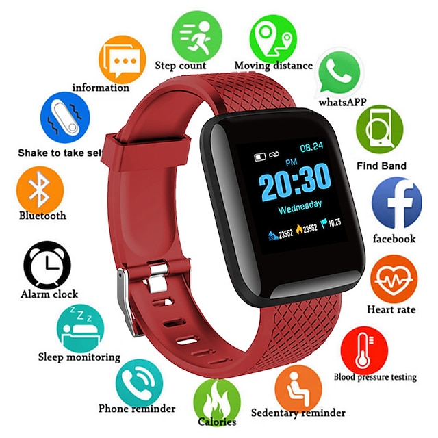  D13S Smartwatch Fitness Running Watch Bluetooth 1.3 inch Screen IPX-4 Waterproof Touch Screen Heart Rate Monitor Pedometer Call Reminder Activity Tracker for Android iOS Kids Women Men / Sports