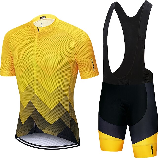 black yellow cycling jersey