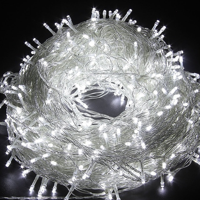  20m Guirlandes Lumineuses 200 LED LED Dip 1pc Blanc Chaud Blanc Bleu Soirée Décorative Adorable 220-240 V / IP44