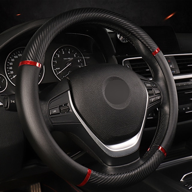  Universal Car Steering Wheel Cover Artificial Leather Comfortable Non-slip Automobile Steering-Wheel Cover