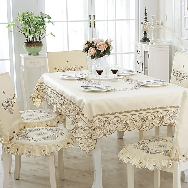  Contemporan Țara fibră de poliester Pătrat Fețe de masă Floral Cu model Brodată Decoratiuni de tabla