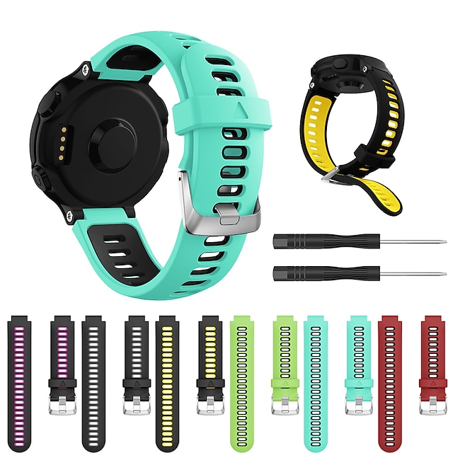  Ver Banda para Garmin Forerunner 220/230/235/620/630/735XT Approach S20 / S6 / S5 Silicona Reemplazo Correa Transpirable Correa Deportiva Pulsera