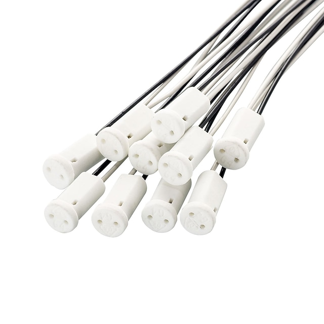 1-100pcs G4 Socket Base Holder Wire Connector for Ceramic LED Halogen Bulb Light 