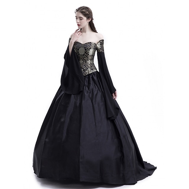 Princess Plus Size Floral Style Rococo Victorian Renaissance Prom Dress ...
