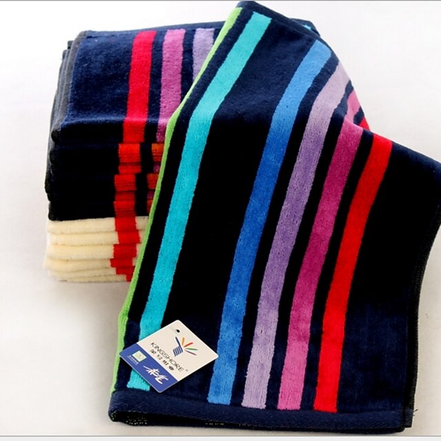  Overlegen kvalitet Vaskehåndklæ, Stripet Ren bomull Baderom 1 pcs