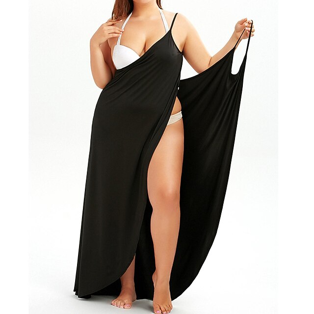 

Women's Strap Dress Maxi long Dress Black Purple Light gray Dark Gray Sleeveless Solid Colored Backless Patchwork Summer Low-cut Gothic Punk Streetwear 2022 M L XL XXL 3XL 4XL 5XL / Plus Size