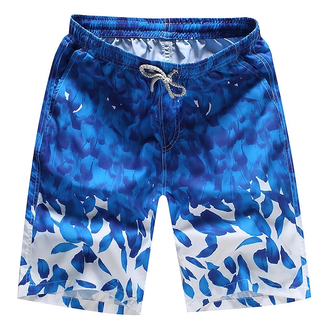  Men's Swim Trunks Swim Shorts Lightweight Quick Dry Bottoms Drawstring with Pockets Swimming Surfing Beach Water Sports Printed Spring Summer Autumn / Fall