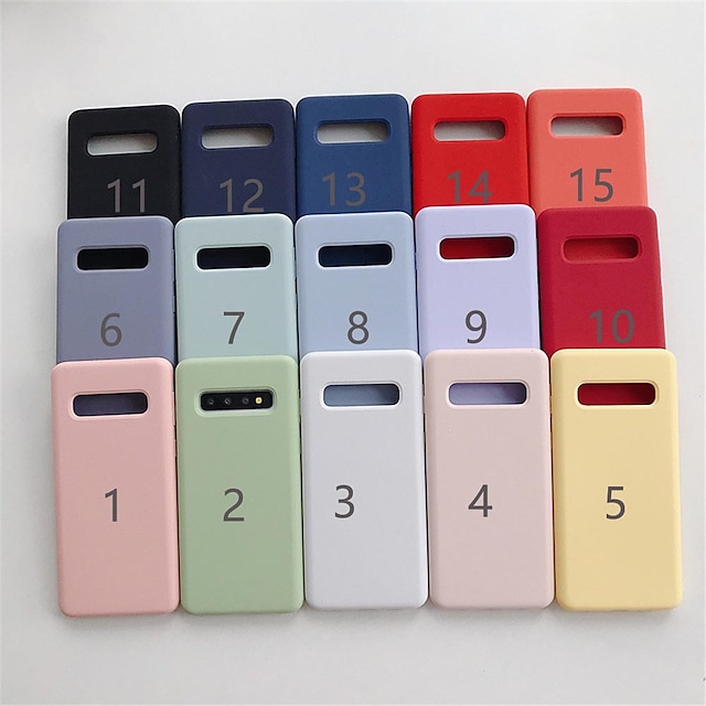  טלפון מגן עבור סמסונג גלקסי כיסוי אחורי S9 S9 פלוס S8 פלוס S8 S10 S10 + גלקסי S10 E מזוגג צבע אחיד רך TPU