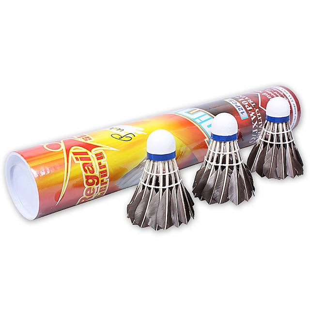  703H Badminton Shuttlecocks 12pcs Goose Feather Nondeformable / Ultra Light (UL) / Stability For Sports & Outdoor Badminton