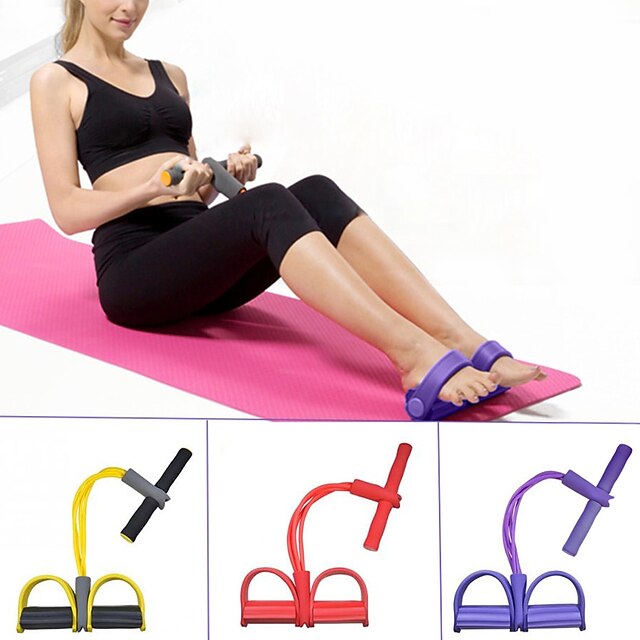  Pedal Resistance Band Sit-up Pull Rope 1 pcs Carry Bag Sports Home Workout Yoga Pilates Strength Training Muscular Bodyweight Training Physical Therapy Stretching For Women's Waist Upper Arm Wrist