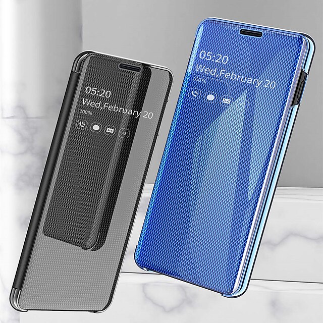  tok Για Samsung Galaxy Galaxy A7(2018) / Galaxy A30 (2019) / Galaxy A50 (2019) Ανθεκτική σε πτώσεις / Επιμεταλλωμένη / Καθρέφτης Πλήρης Θήκη Μονόχρωμο Σκληρή PU δέρμα