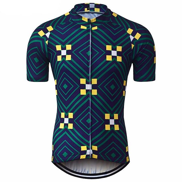  21Grams Ανδρικά Κοντομάνικο Φανέλα ποδηλασίας - Πράσινο Ποδήλατο Αθλητική μπλούζα Μπολύζες Αναπνέει Γρήγορο Στέγνωμα Ύγρανση Αθλητισμός Τερυλίνη Ποδηλασία Βουνού Ρούχα / Μικροελαστικό