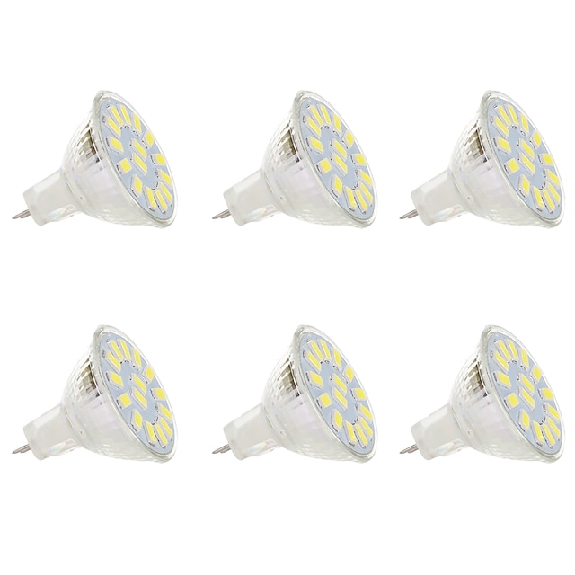  6pcs 5 W LED Σποτάκια 300 lm MR11 MR11 15 LED χάντρες SMD 5730 Θερμό Λευκό Άσπρο 9-30 V