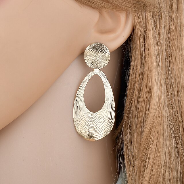  Women's Earrings Pear Cut Drop Simple Fashion Modern Earrings Jewelry Gold / Silver For Party Daily Street Work 1 Pair