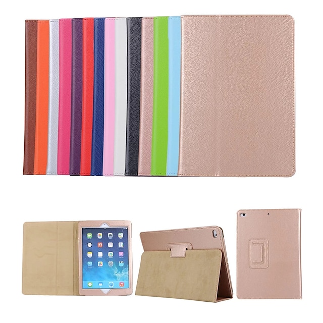  Case For Apple iPad Mini 3/2/1 / iPad Mini 4 / iPad Mini 5 with Stand / Flip Full Body Cases Solid Colored Hard PU Leather