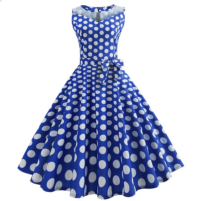 Audrey Hepburn Country Girl Polka Dots Dresses Retro Vintage 1950s Wasp ...