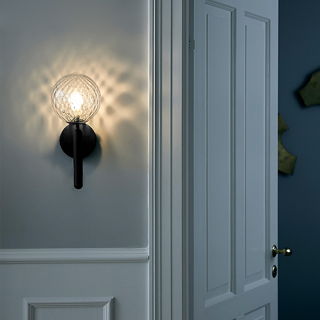  kreatív nordic stílusú fali lámpák fali lámpák hálószoba üvegfali lámpa ip20 220-240v