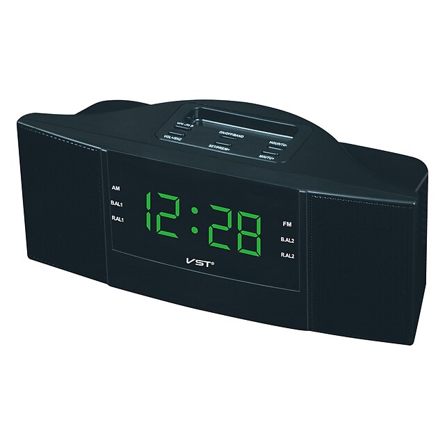  Exquisite Dual Band Alarm Sleep Clock AM/FM Radio with LED Display European Plug