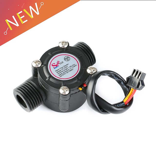 1-30l / min sensor de fluxo de água do medidor de vazão 1/2 sensor de fluxo de água controlador 2.0mpa para o dispositivo de medição de vazão yf-s201