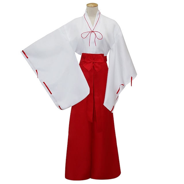  Inspired by InuYasha Cookie Anime Anime Cosplay Costumes Japanese Cosplay Suits Solid Color Long Sleeve Coat Pants For Women's