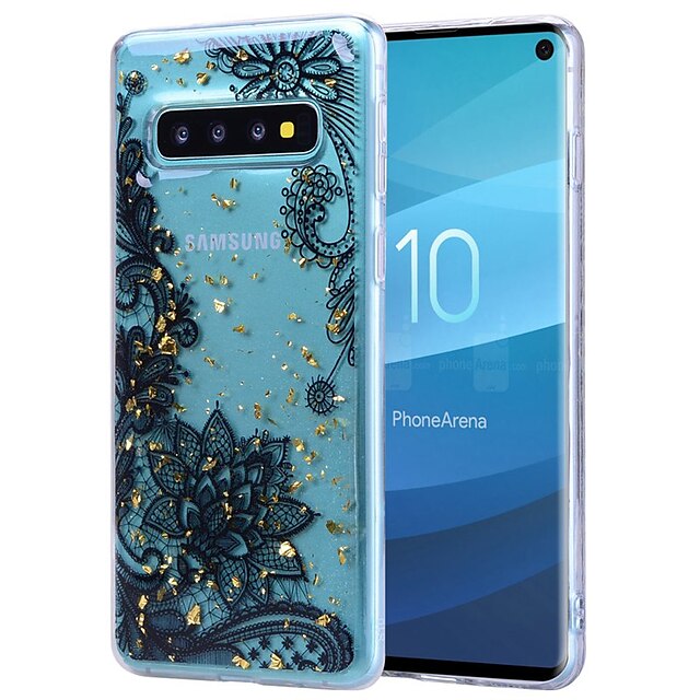  tok Για Samsung Galaxy S9 / S9 Plus / Galaxy S10 Ανθεκτική σε πτώσεις / Διαφανής / Με σχέδια Πίσω Κάλυμμα Λουλούδι Μαλακή TPU