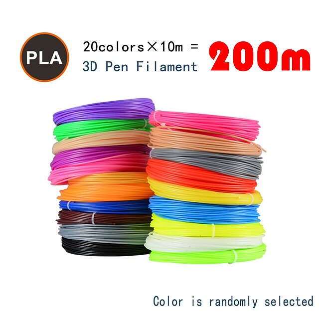  Myriwell PLA 1.75mm filament 20colors 10m Random color selected 3d printed pla 1.75mm 3d pen plastic 3d printer pla filament 3d pens pla Environmental Safety