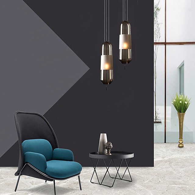 Lights & Lighting Pendant Lights | 1-Light Glass Pendant Light Modern Simple Pendant Lamp Black Nordic Simplicity Hanging Light 