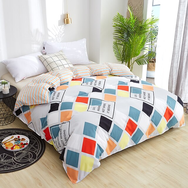  Mode einfachen Stil nach Hause Bettwäsche-Sets Bettwäsche Bettbezug Flachbettwäsche-Set Winter voller König Single Queenbed Set 2020