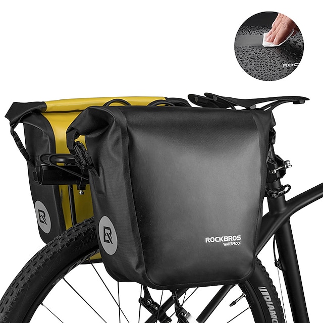  ROCKBROS حقيبة جذع الدراجة قابل للتعديل سعة كبيرة مقاوم للماء حقيبة الدراجة نايلون حقيبة الدراجة حقيبة الدراجة أخضر أخضر / الدراجة
