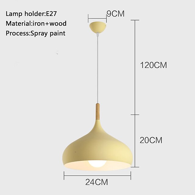 Lights & Lighting Pendant Lights | 120 cm Single Design Pendant Light Metal Cone Painted Finishes LED Modern 220-240V - PH63605