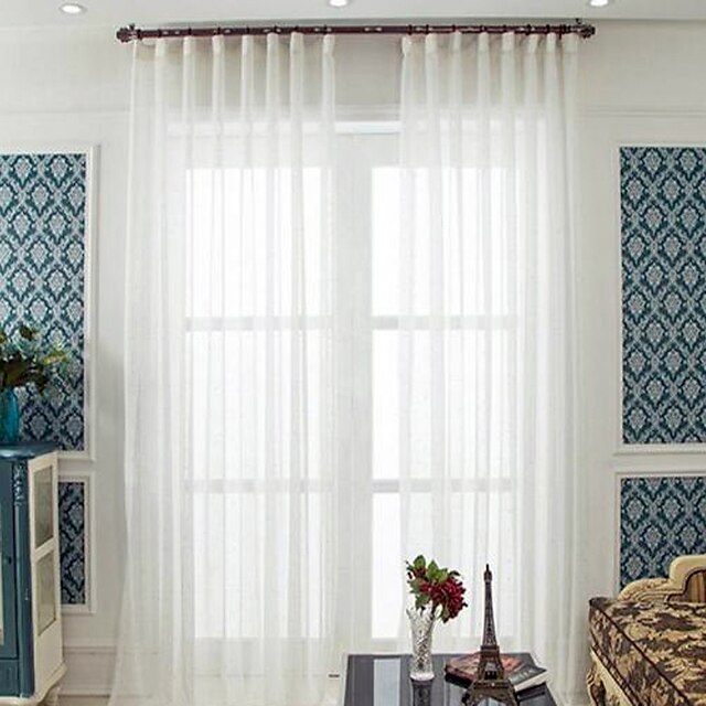  Sheer Two Panels Sheer Living Room   Curtains