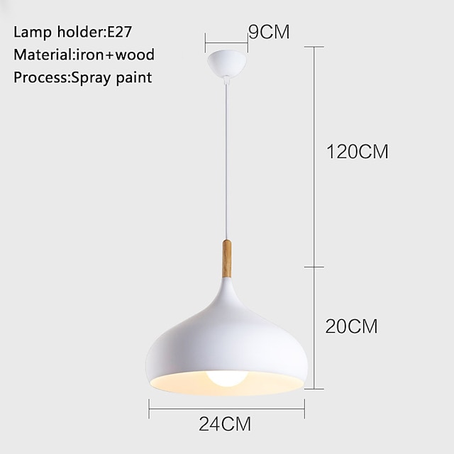 Lights & Lighting Pendant Lights | 120 cm Single Design Pendant Light Metal Cone Painted Finishes LED Modern 220-240V - PH63605