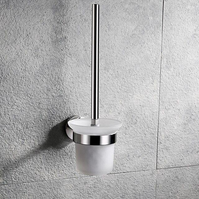  Toiletbørsteholder Kreativ Moderne Rustfrit Stål 1pc Vægmonteret