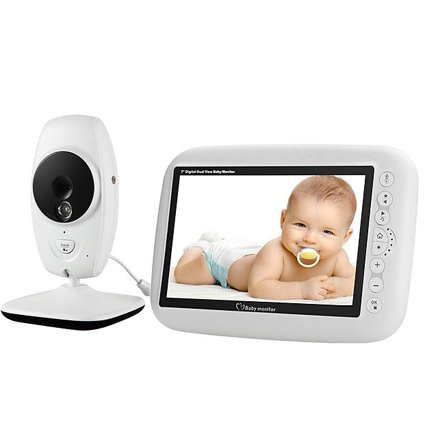  720p hd sans fil bébé moniteur maison moniteur sans fil soutien 2 caméras veilleuses interphone