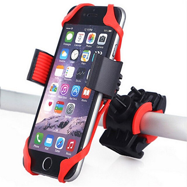  Telefon tartó Állítható 360 fokos forgás GPS mert Treking bicikli Mountain bike Motorbicikli Szilícium ABS iPhone X iPhone XS iPhone XR Kerékpározás Fekete Piros 1 pcs