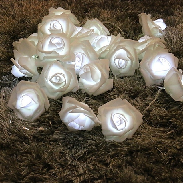  BRELONG 20LED Valentine‘s Day Decorative Rose String Light 1 pc