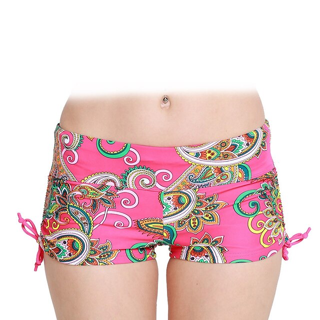  SBART Mulheres Shorts de Natação Calças Natação Surfe Snorkeling Floral Todas as Estações / Elasticidade Alta / Praia